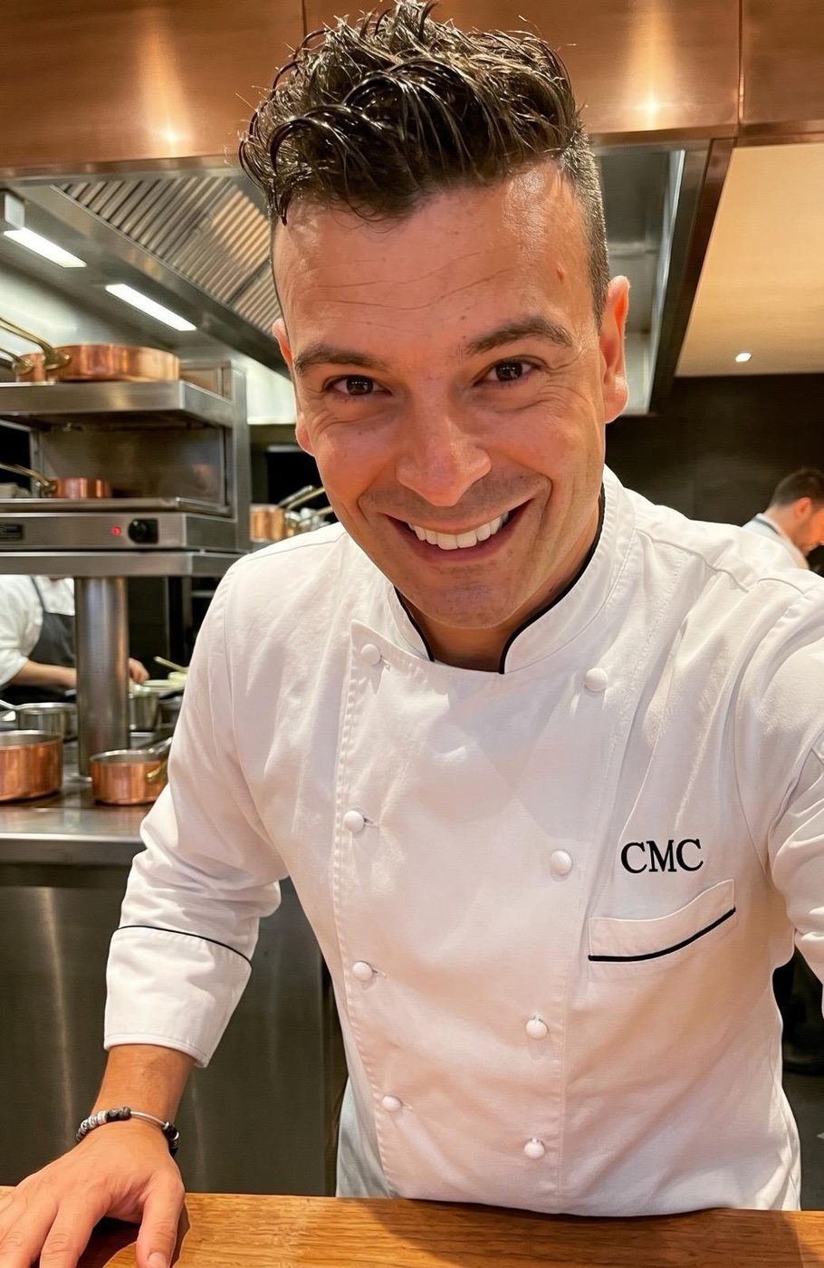 Chef CMC, chef de ejemplo de la demo, en cocina profesional